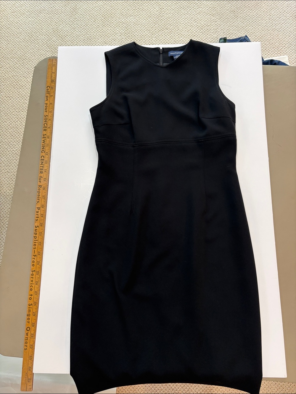Ann Taylor Elegant Black Sleeveless Mini Dress